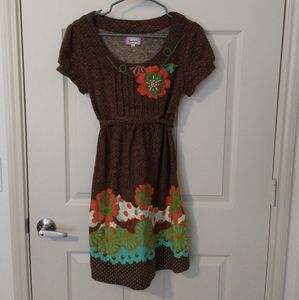 SOLD 🚫***Embroidery floral mini  dress